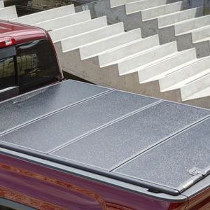 GM Short Box Quad-Fold Hard Tonneau Cover by Fold-A-Cover in Black 19330066