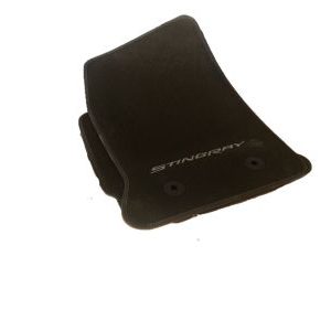 GM Front Carpeted Floor Mats in Brownstone with Mojave Stitching and Stingray Logo 22801664