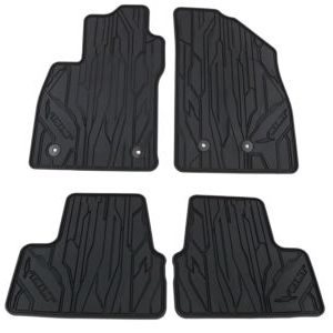 GM First-and Second-Row Premium All-Weather Floor Mats in Jet Black with Volt Script 23201124