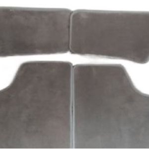 GM First- and Second-Row Carpeted Floor Mats in Dark Atmosphere With Malibu Script 23271402