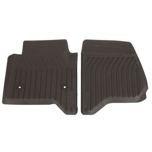 GM First-Row Premium All-Weather Floor Mats in Cocoa with Bowtie Logo 23452759