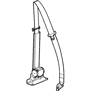 GM 19301675 Front Seat Center Belt Kit