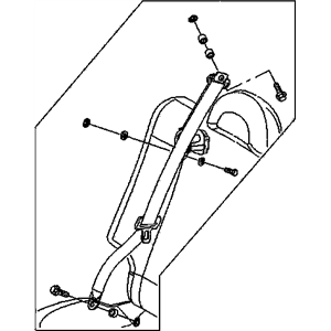 GM 96817694 Rear Seat Belt Assembly *Black