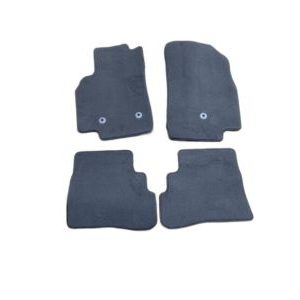 GM First- and Second-Row Premium Carpeted Floor Mats in Jet Black with Racer Red Stitching and Spark Script 42392371