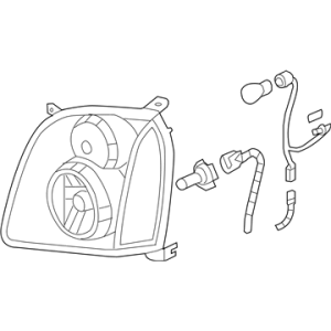 GM 19432937 HEADLAMP ASM,(W/FRT SI MKR & PARK & T/SIG LP) <see bfo></see>