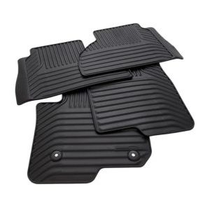 GM Double Cab First- and Second-Row Premium All-Weather Floor Mats in Jet Black 84521599