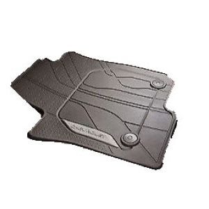 GM First-Row Premium All-Weather Floor Mats in Very Dark Atmosphere with Chevrolet Script 84701520