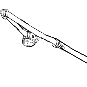 GM 19181893 Rear Seat Belt Kit (Retractor Side) *Ebony