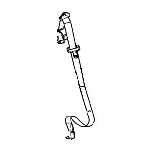 GM 19355555 Belt Kit,3rd Row Seat (Retractor Side) *Light *Titanium