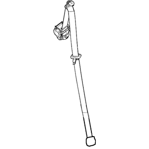 GM 19303269 Belt Kit,3rd Row Seat (Retractor Side) *Jet B*Black