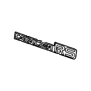 GM 22553587 Plate Assembly, Name Front Door Outer Panel "Calavier Rs" Source: P
