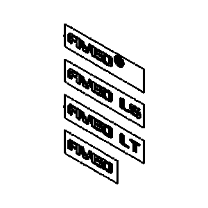 GM 96403865 Plate,Rear Compartment Lid Name