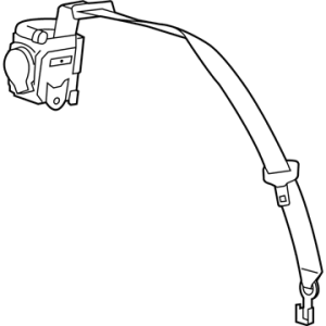 GM 19368634 Driver Seat Belt Kit (Retractor Side) (W/ Pre, Tensioner) *Argon