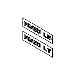GM 96462535 Plate,Rear Compartment Lid Name