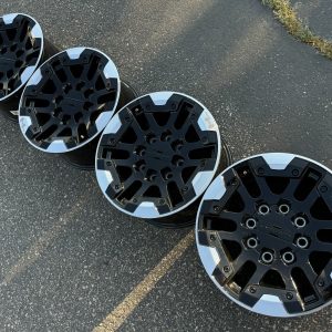 GMC HUMMER EV SIERRA SILVERADO BLACK HD OEM FACTORY STOCK WHEELS RIMS 8X165